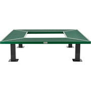 6' Square Outdoor Tree Bench by Global Industrial – 6 inches, Thermoplastic Coated Steel, Green, Model 277510GN