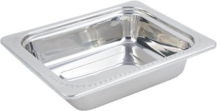 Bon Chef 5309 Stainless Steel Rectangle Half Size Food Pan, Bolero Design, 3 Quart Capacity, 13" Length x 10-1/2" Width x 2-3/4" Height