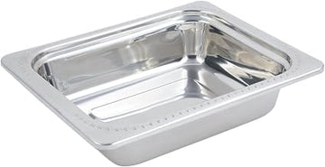 Bon Chef 5309 Stainless Steel Rectangle Half Size Food Pan, Bolero Design, 3 Quart Capacity, 13" Length x 10-1/2" Width x 2-3/4" Height