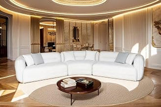 Nomad - Modern Off-White Fabric Curved Sectional Sofa