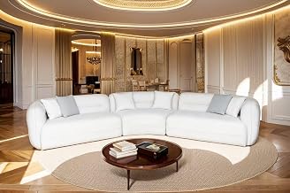 Nomad - Modern Off-White Fabric Curved Sectional Sofa