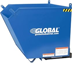 Global Industrial 1 Cubic Yard Low-Profile Self-Dumping Forklift Hopper