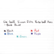 Vision Elite Roller Ball Stick Waterproof Pen by Uni-Ball – 1 Count (Pack of 1), Black, Model 61231