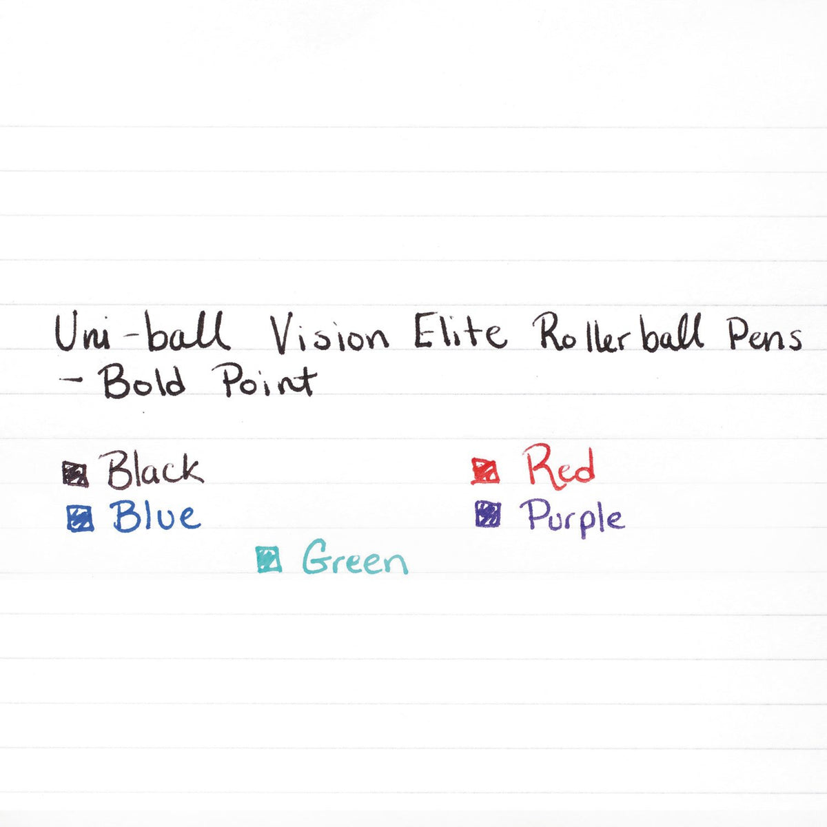Vision Elite Roller Ball Stick Waterproof Pen by Uni-Ball – 1 Count (Pack of 1), Black, Model 61231