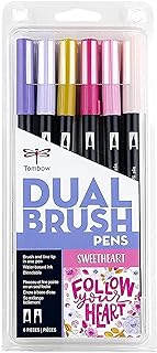 Tombow 56228 Dual Brush Pen Art Markers Sweetheart, Portrait, 1 Count (Pack of 6)