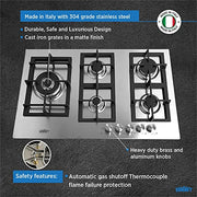 Summit Appliance Stainless Steel / 34 Inch / Natural Gas Cooktops