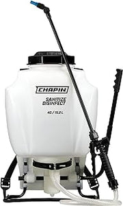 CHAPIN International 63819 4-Gallon Backpack Sprayer for Disinfection, Translucent White