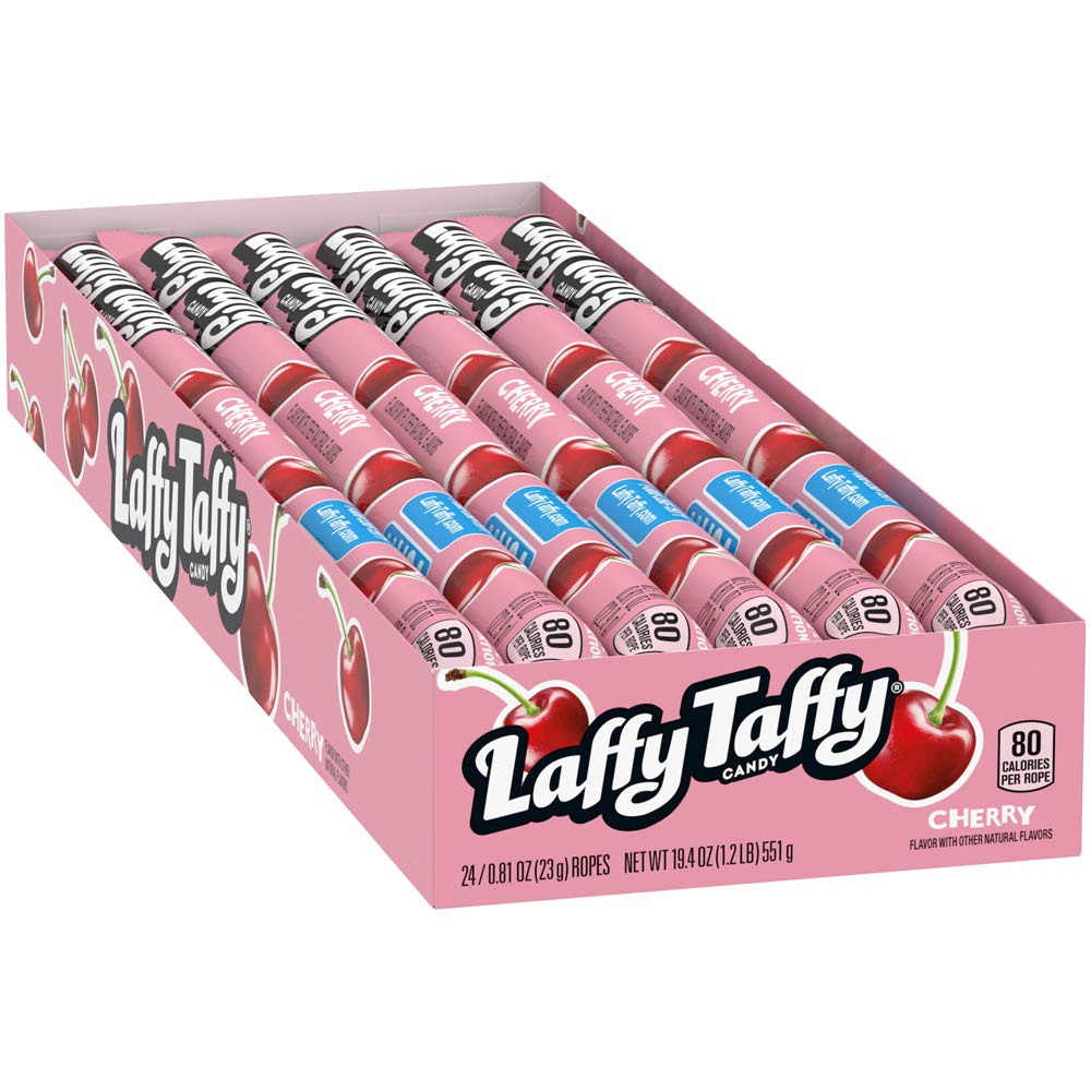 Rope, Cherry, 0.81 oz., Pack of 24 by Laffy Taffy – 0.81 Ounce (Pack of 24), Cherry, Pack of 24, Model 10052