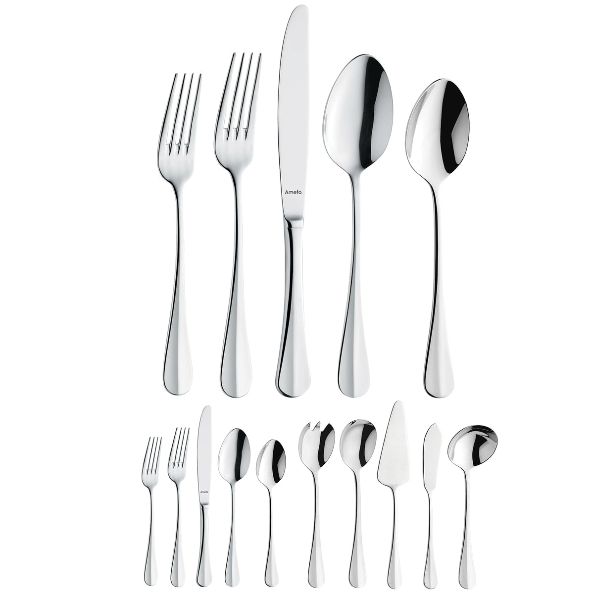 Amefa Atlantic / 3.35" H x 9.84" L x 4.5" W / Casual Dinner Forks