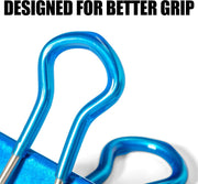 Easy Grip Medium Binder Clips by Officemate – Medium, Alloy Steel, Assorted Metallic Colors, Model 31054