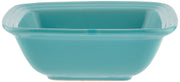 Madelyn Square Dinnerware Set by American Atelier – Unique Gift Idea 10.5x10.5", Stoneware, Turquoise, Pack of 16, Model 6524-16-RB