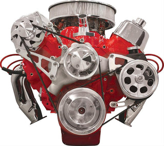 BILLET SPEC Serpentine Conversion BBC Top Mount Alt & P/S (Keyway) by Billet Specialties – Model FM2211PC