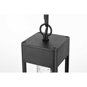Amaris LED Outdoor Pendant Black by Lighting Design – Aluminium, Iron, and Glass, Black, Model OD604H15BK