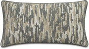 Michael Amini Moonbeam Tillman Gray Oblong Pillow Set of 2 Chenille 100% Polyester Soft Texture Decorative Cushion for Sofa Bed Living Room Comfort and Style