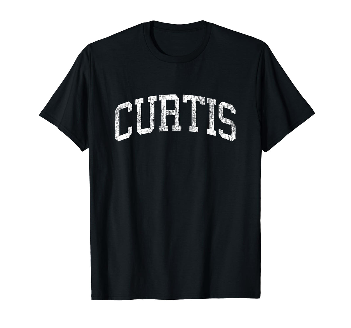 Curtis Nebraska NE Vintage Athletic Sports Design T-Shirt by Curtis Nebraska T-Shirts & Sweatshirts – Polyester, Black, Model RRNA93E4D7B