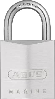 Marine Padlock 75IB/30 - Weatherproof - Brass Lock Body with Nickel Pearl Coating - ABUS Security Level 5 - Silver