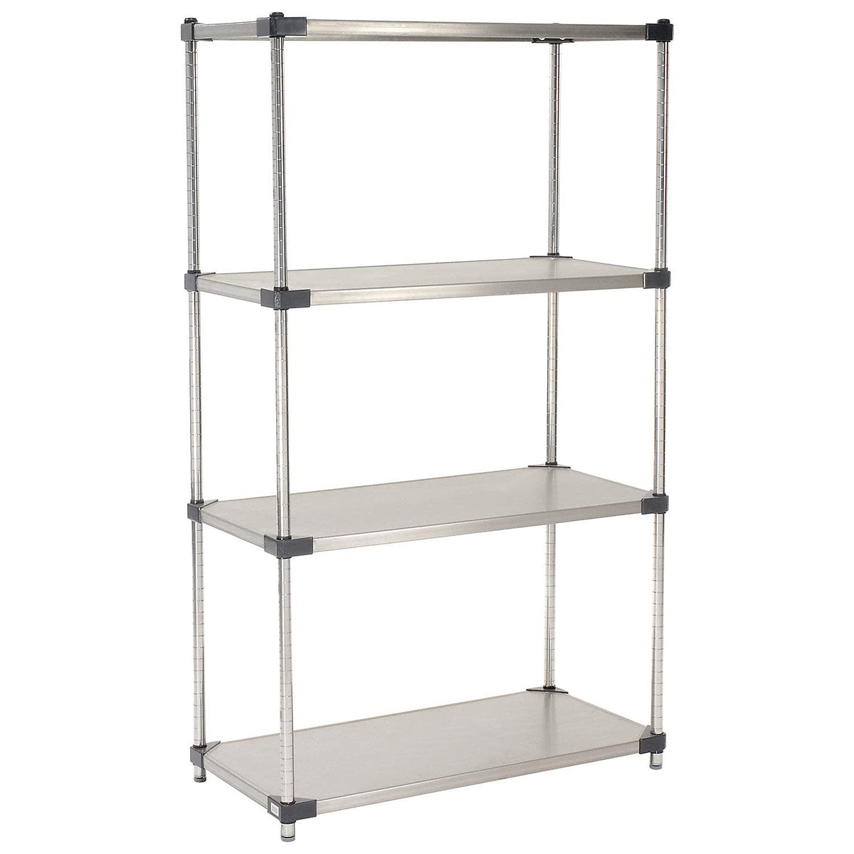 Stainless Steel Solid Shelving by Global Industrial – 24"L x 48"W x 86"H, Stainless Steel, Grey, Model 24488SS