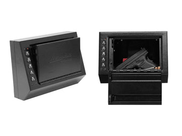 First Watch Electronic Access Pistol Box by Homak – 3.5 Inch, 182.25 cubic_inches, Rugged steel, Flat Black, Model HS10036683