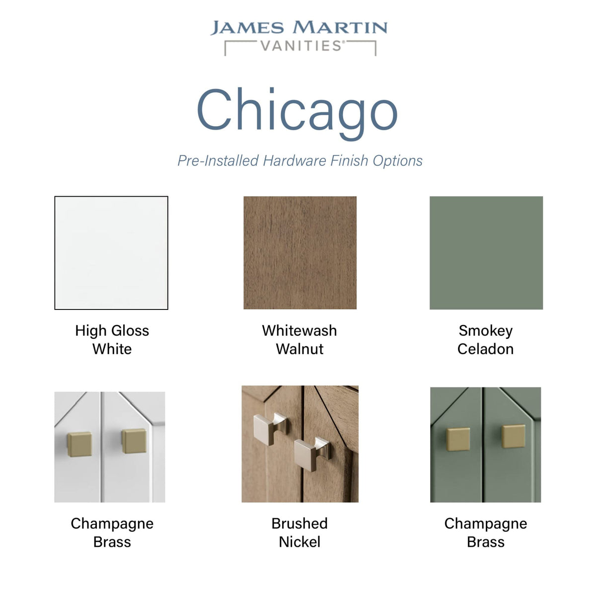 305-V72-3AF Chicago 72" Free Standing or Wall Mounted Double Basin Poplar Wood Vanity Set with 3 cm Arctic Fall Solid Surface Vanity Top and Rectangular Sinks - Whitewashed by