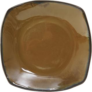 Tuxton China GAJ-502 Plate, 11", Square, Microwave and Dishwasher Safe, Oven Proof, Fully Vitrified, Ceramic, TuxTrendz, Artisan, Mojave, Pack of 12