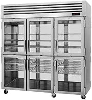 Turbo Air PRO-77-6H-G-PT Pro Series Three Section Pass-Thru Heated Cabinet with Twelve Half-HTwelve Glass Doors