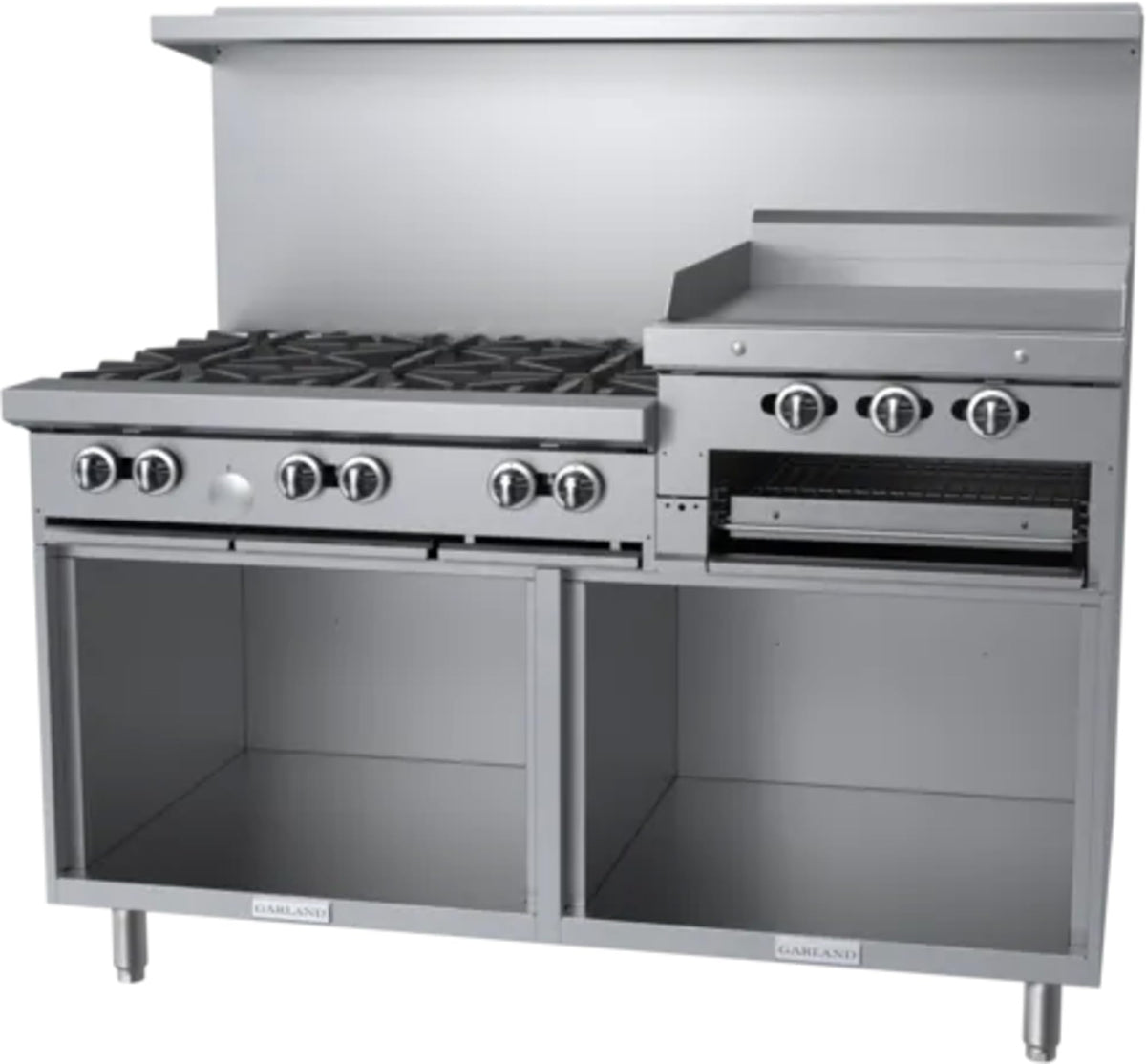 G Starfire Pro Series Gas Restaurant Range 60"W with (6) by Garland – 3.9 cubic_feet, Iron, Model G60-6R24SS