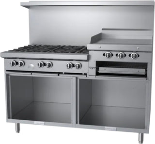 G Starfire Pro Series Gas Restaurant Range 60"W with (6) by Garland – 3.9 cubic_feet, Iron, Model G60-6R24SS