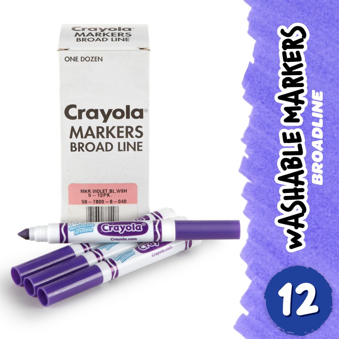 Crayola Violet / 1 Count (Pack of 12) / classic Coloring Pens & Markers