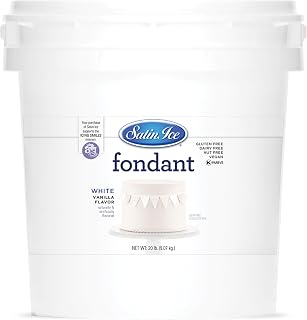 Satin Ice Fondant for Cake Decorating, White (20 Pound)