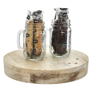 Round Mango Wood Display Riser - 12" Dia x 2" H by HUBERT – Wood, Natural