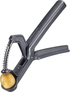 Westmark Olive Pitter "Black Edition" - Practical Handheld Device with Spring - Aluminium/Coated, Olivus, 16.9 x 10.5 x 2.7 cm, Anthracite