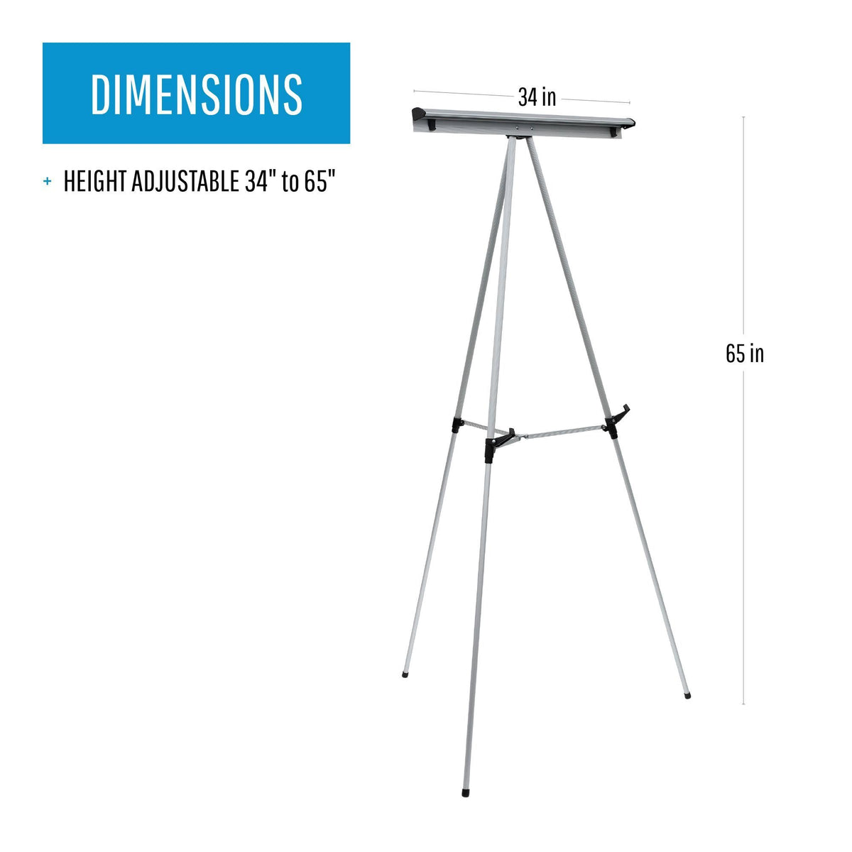 MasterVision Silver / Lightweight / 1 Easels