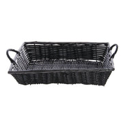 HUBERT Black / 16"Lx11"Wx3"H / Rustic Shelf Baskets