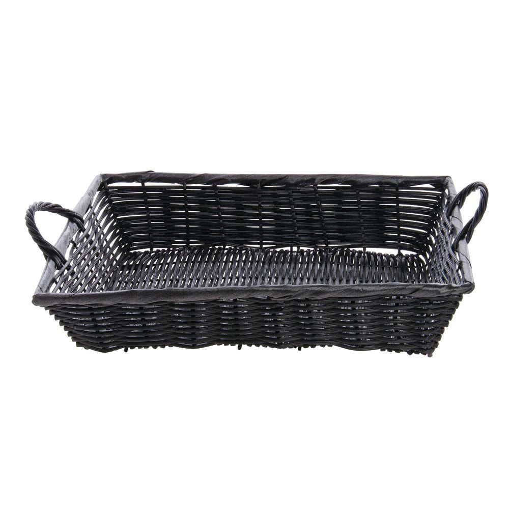 HUBERT Black / 16"Lx11"Wx3"H / Rustic Shelf Baskets