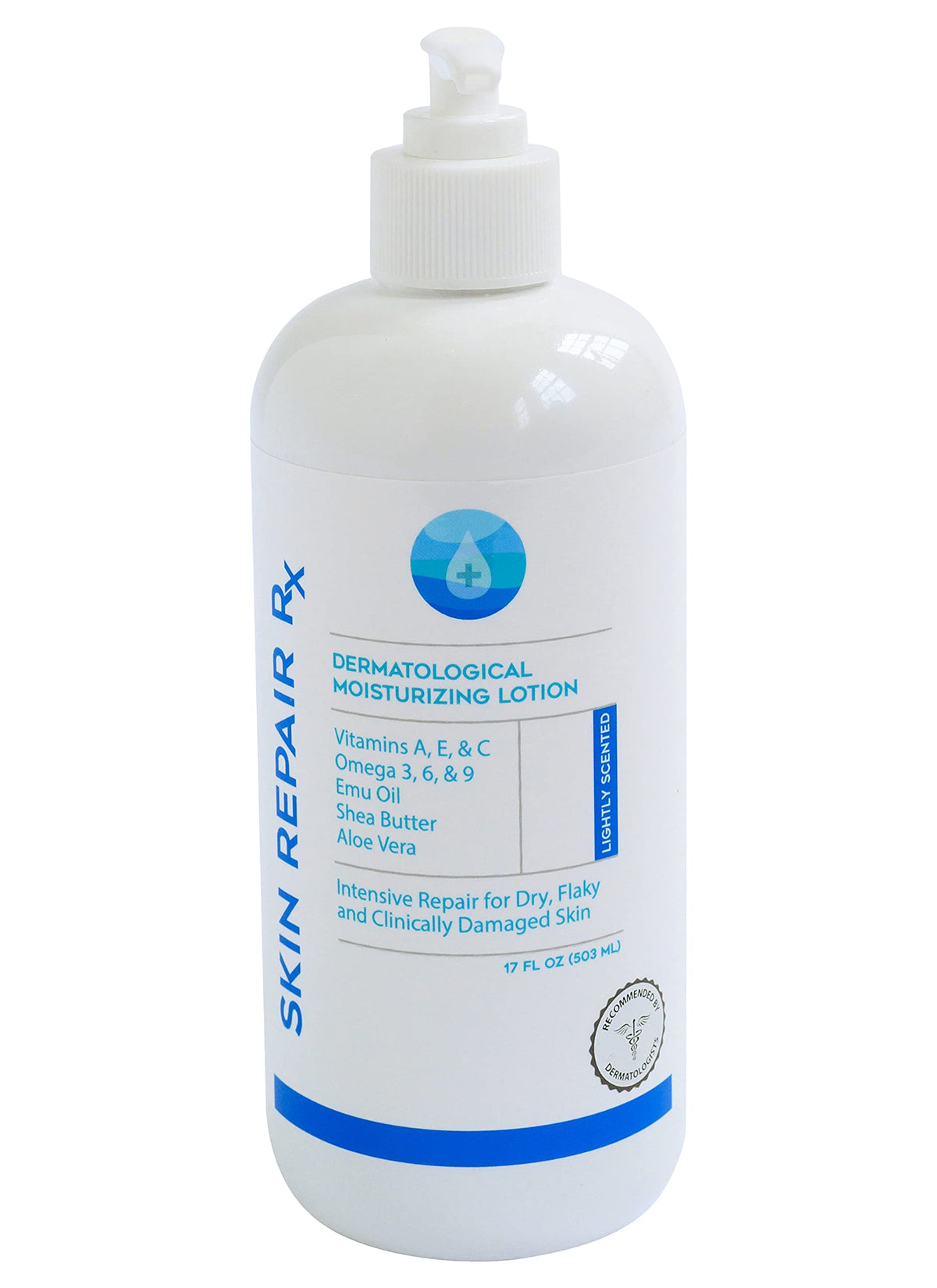 Body Lotion - Face Moisturizer for Women by Skin Repair Rx – 17 Fl Oz (Pack of 1), White