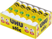UHU Stic Glue Stick, 12-Pack Bulk Set: 21g Sticks – Washable – All Purpose School & Craft Adhesive for Kids, Scrapbooking, Office & Home Use – Dries Clear, Screw Cap, Strong, Solvent Free