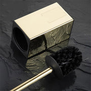 Compact Size Square Stainless Steel Toilet Brush Set with Lid Long Handle and Round Brushs Head Splash-Proof by FYorbitH – One Size, One Color, Model FYorbitH