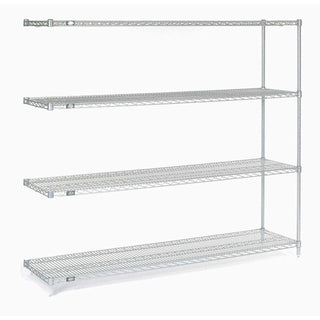 5 Tier Silver Epoxy Wire Shelving Add-On Unit by Nexel – 5, Silver, Silver Epoxy, Model A21727EP5