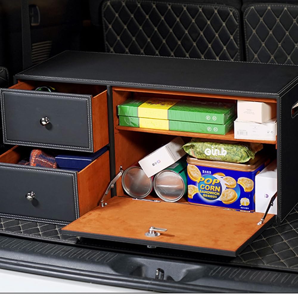 Car Trunk Organizer for iti G37 Sedan 2007-2013 Large Capacity Multifunctional Storage Box Waterproof Storage Bag Drawer Storage Box with Password Lock by WMJFG – Model