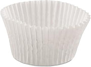 Hoffmaster HFM610032 Fluted Bake Cups 4 1/2 dia x 1 1/4h White 500/Pack 20 Pack/Carton