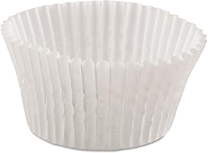 Hoffmaster HFM610032 Fluted Bake Cups 4 1/2 dia x 1 1/4h White 500/Pack 20 Pack/Carton