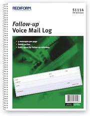 Rediform Voice Mail Message Log, 8 x 10-5/8, 500 Sets/Book