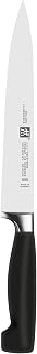 ZWILLING J.A. Henckels Twin Four Star Slicing Knife 8", Carver Knife, Black