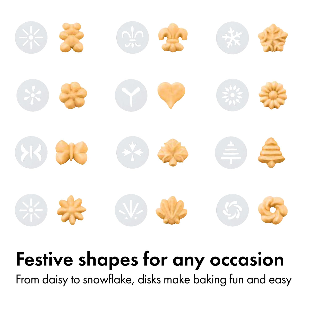 OXO Negro / 100 (Pack of 2) / Cookie Press Cookie Cutters