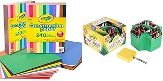 Crayola Crayons & Construction Paper Set, 152 Crayons, Amazon Exclusive, Coloring Gift for Kids