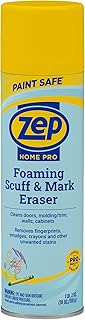 Zep Home Pro Foaming Scuff & Mark Eraser, Paint Safe Surface Cleaner, 18 oz, for Doors, Walls, Molding, Cabinets, Removes Fingerprints, Smudges, Stains