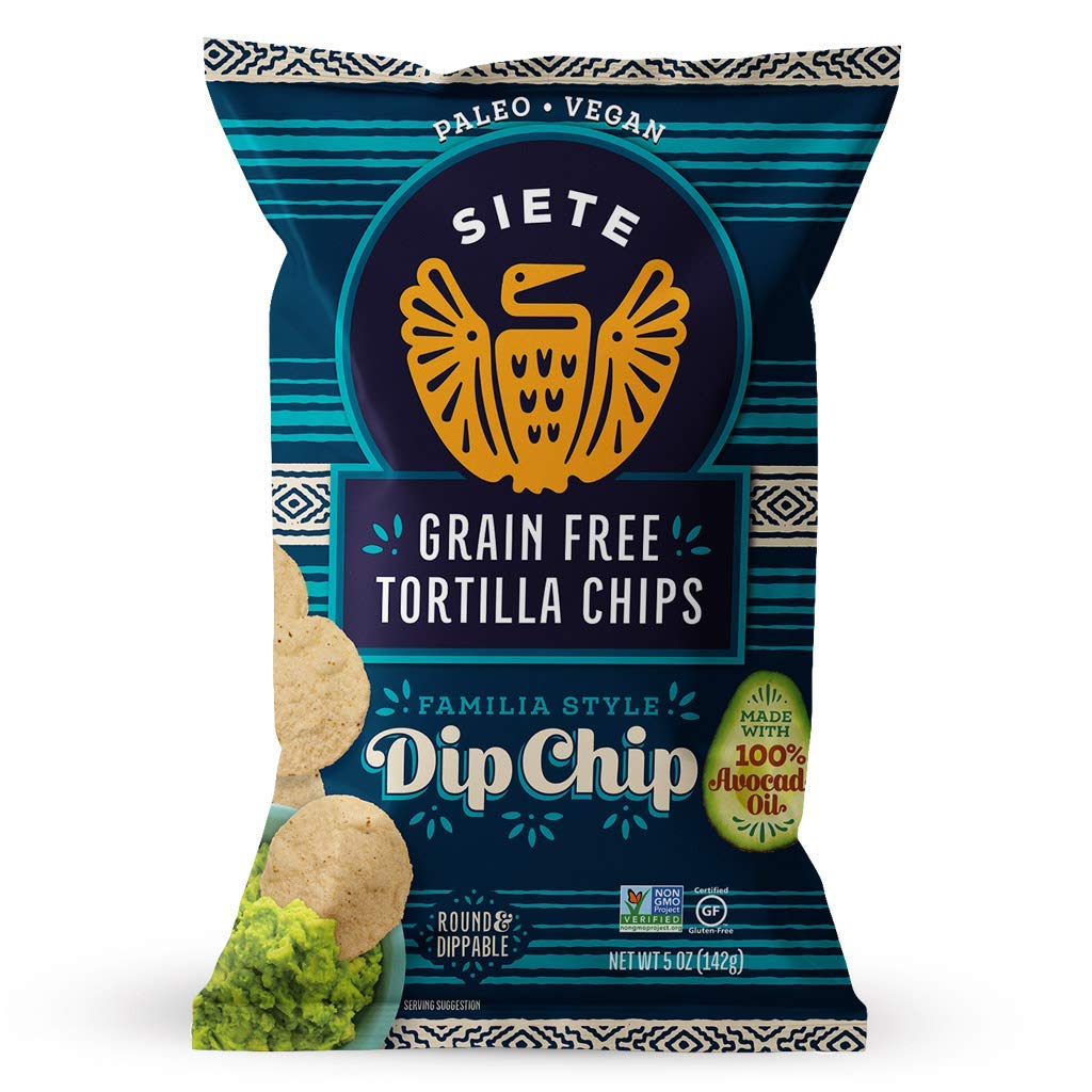 Siete Sea Salt Dip Chip / 5 Ounce (Pack of 1) / No Color Tortilla