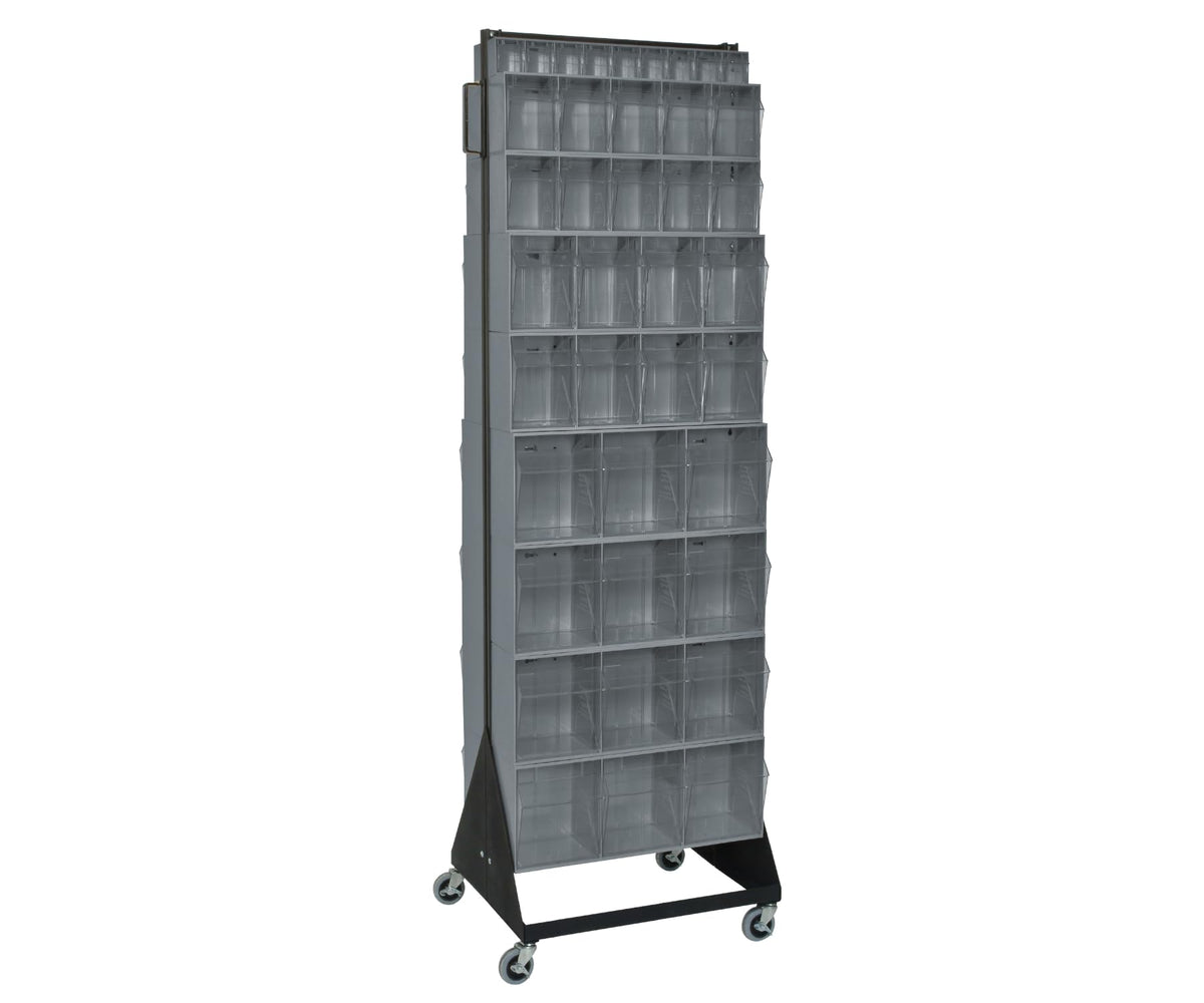 QUANTUM STORAGE SYSTEMS One Size / 18 Gray Tip Out Bins Multi-Sizes / Black Standing Shelf Units