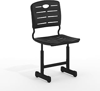 Flash Furniture Adjustable Student Chair, Black, 6-Pack | Black Pedestal Frames, Adjustable , Commercial Use