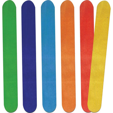 Jumbo Bright Hues Craft Sticks by Pacon – Jumbo, Bright Colors, Pack of 100, Model CK-367602